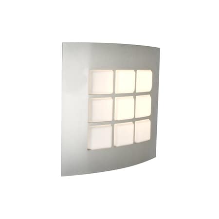 Besa Lighting Quad 10 Sconce, Opal/Silver, 1x9W LED QUAD10-LED-SL